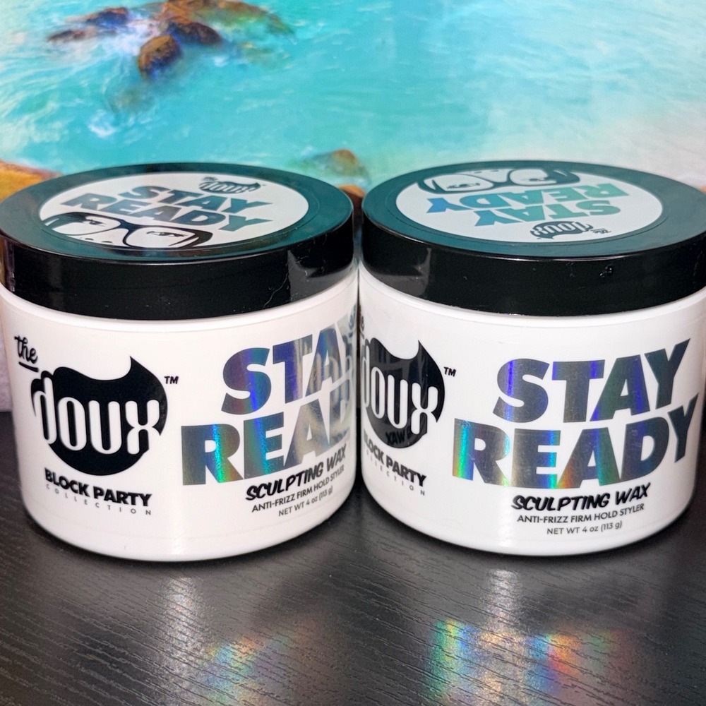 2pk The Doux Stay Ready Sculpting Wax Block Party Anti-Frizz Firm Hold 4oz